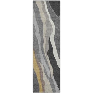 Piper Looms Mayfield Waves AMF1047 Gray Machine Washable Area Rug Runner Main Image
