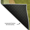 Piper Looms Mayfield Waves AMF1047 Green Machine Washable Area Rug Backing Image