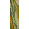 Piper Looms Mayfield Waves AMF1047 Green Machine Washable Area Rug Runner Main Image