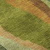 Piper Looms Mayfield Waves AMF1047 Green Machine Washable Area Rug Swatch Image