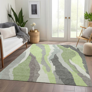 Piper Looms Mayfield Waves AMF1047 Mint Machine Washable Area Rug Lifestyle Image Feature