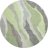 Piper Looms Mayfield Waves AMF1047 Mint Machine Washable Area Rug Round Main Image