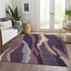 Piper Looms Mayfield Waves AMF1047 Plum Machine Washable Area Rug Lifestyle Image Feature