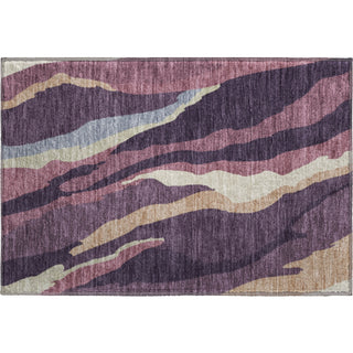 Piper Looms Mayfield Waves AMF1047 Plum Machine Washable Area Rug Scatter Main Image