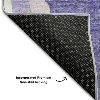 Piper Looms Mayfield Waves AMF1047 Purple Machine Washable Area Rug Backing Image
