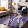 Piper Looms Mayfield Waves AMF1047 Purple Machine Washable Area Rug Lifestyle Image Feature