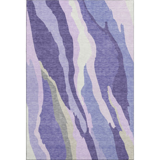 Piper Looms Mayfield Waves AMF1047 Purple Machine Washable Area Rug main image