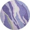 Piper Looms Mayfield Waves AMF1047 Purple Machine Washable Area Rug Round Main Image