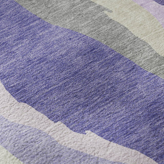 Piper Looms Mayfield Waves AMF1047 Purple Machine Washable Area Rug Swatch Image