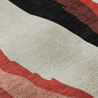 Piper Looms Mayfield Waves AMF1047 Red Machine Washable Area Rug Swatch Image