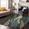 Piper Looms Mayfield Waves AMF1047 Sage Machine Washable Area Rug Lifestyle Image Feature