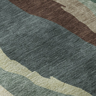 Piper Looms Mayfield Waves AMF1047 Sage Machine Washable Area Rug Swatch Image