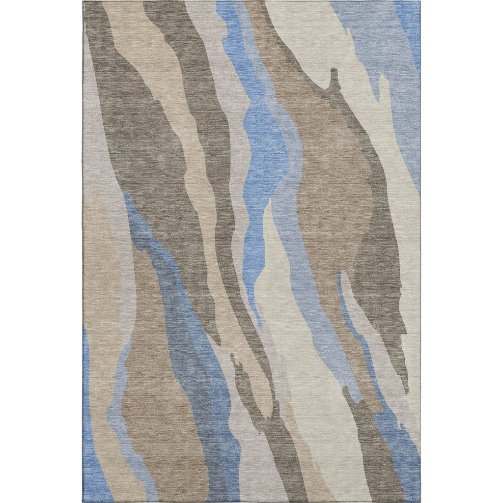 Piper Looms Mayfield Waves AMF1047 Taupe Machine Washable Area Rug main image
