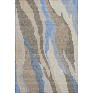 Piper Looms Mayfield Waves AMF1047 Taupe Machine Washable Area Rug main image
