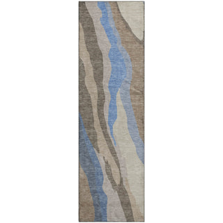 Piper Looms Mayfield Waves AMF1047 Taupe Machine Washable Area Rug Runner Main Image