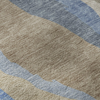 Piper Looms Mayfield Waves AMF1047 Taupe Machine Washable Area Rug Swatch Image