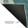 Piper Looms Mayfield Waves AMF1047 Teal Machine Washable Area Rug Backing Image