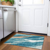 Piper Looms Mayfield Waves AMF1047 Teal Machine Washable Area Rug Scatter Lifestyle Image Feature