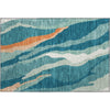 Piper Looms Mayfield Waves AMF1047 Teal Machine Washable Area Rug Scatter Main Image