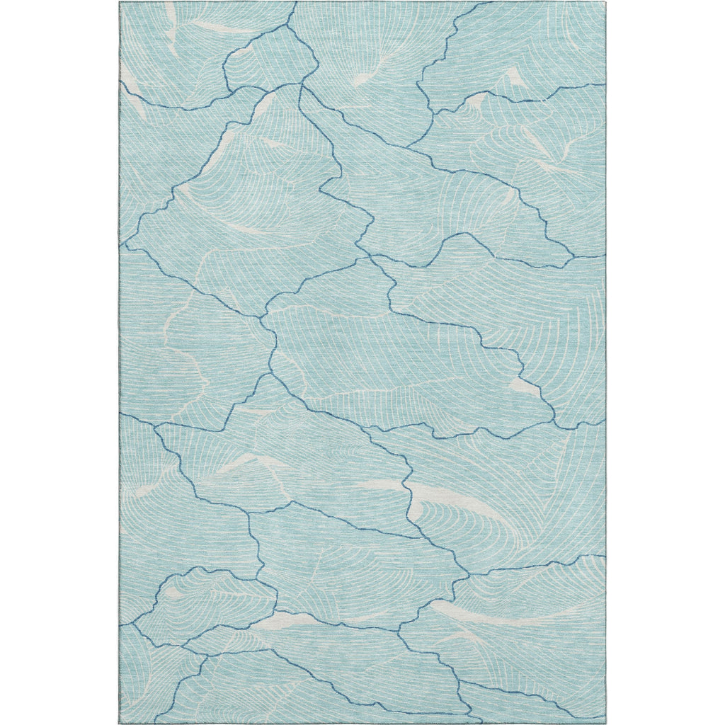 Piper Looms Mayfield Lines AMF1048 Aqua Machine Washable Area Rug main image