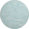 Piper Looms Mayfield Lines AMF1048 Aqua Machine Washable Area Rug Round Main Image
