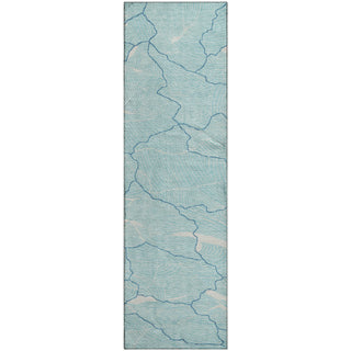 Piper Looms Mayfield Lines AMF1048 Aqua Machine Washable Area Rug Runner Main Image