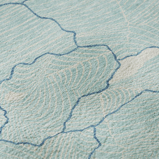 Piper Looms Mayfield Lines AMF1048 Aqua Machine Washable Area Rug Swatch Image