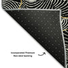 Piper Looms Mayfield Lines AMF1048 Black Machine Washable Area Rug Backing Image