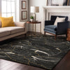 Piper Looms Mayfield Lines AMF1048 Black Machine Washable Area Rug Lifestyle Image Feature