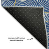 Piper Looms Mayfield Lines AMF1048 Blue Machine Washable Area Rug Backing Image