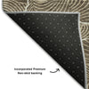 Piper Looms Mayfield Lines AMF1048 Brown Machine Washable Area Rug Backing Image