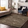 Piper Looms Mayfield Lines AMF1048 Brown Machine Washable Area Rug Lifestyle Image Feature
