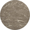 Piper Looms Mayfield Lines AMF1048 Brown Machine Washable Area Rug Round Main Image