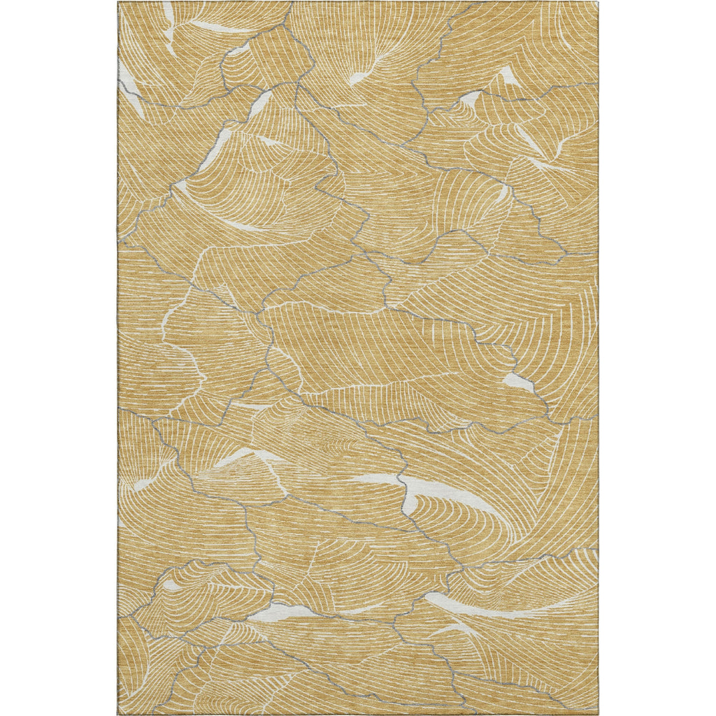 Piper Looms Mayfield Lines AMF1048 Gold Machine Washable Area Rug main image