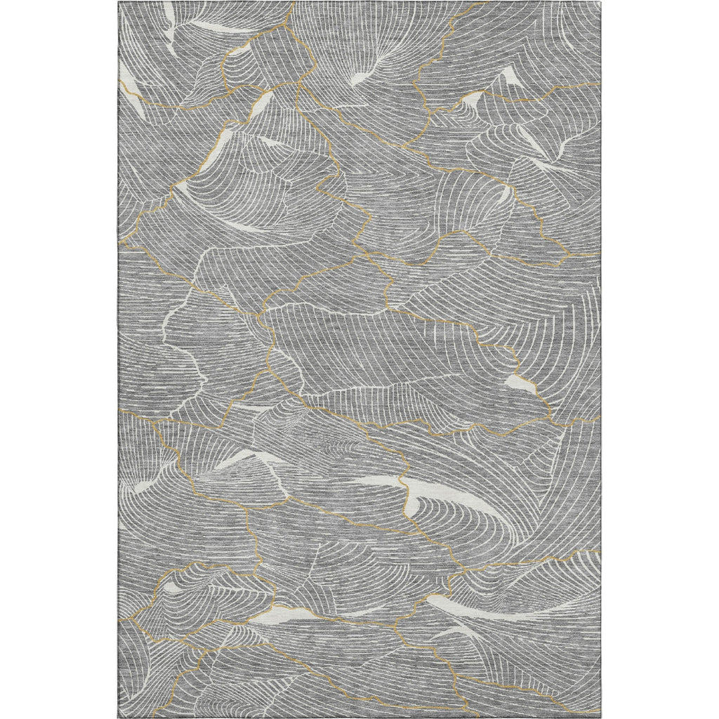 Piper Looms Mayfield Lines AMF1048 Gray Machine Washable Area Rug main image