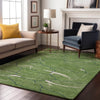 Piper Looms Mayfield Lines AMF1048 Green Machine Washable Area Rug Lifestyle Image Feature