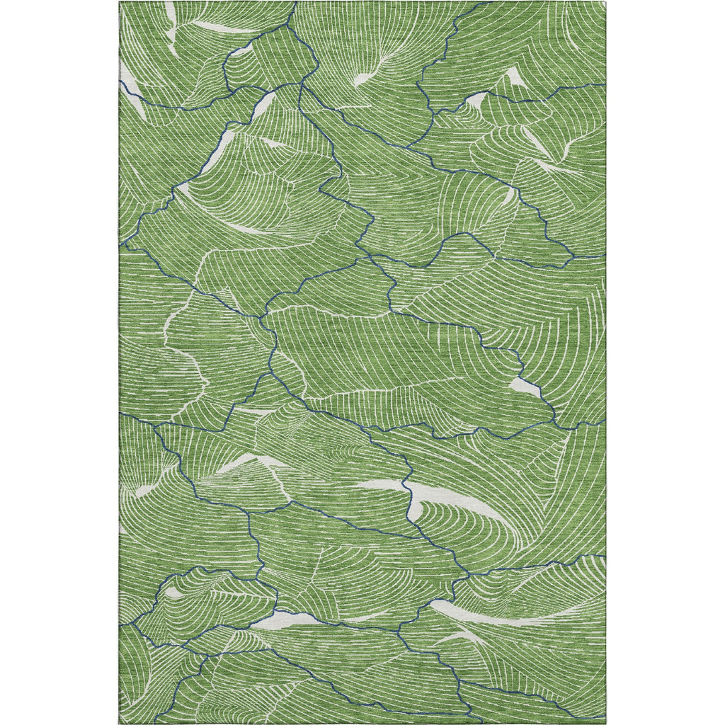 Piper Looms Mayfield Lines AMF1048 Green Machine Washable Area Rug main image