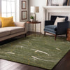 Piper Looms Mayfield Lines AMF1048 Olive Machine Washable Area Rug Lifestyle Image Feature