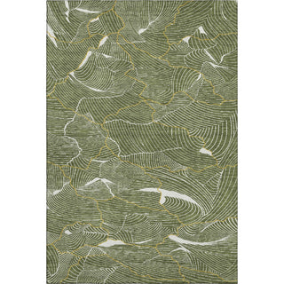 Piper Looms Mayfield Lines AMF1048 Olive Machine Washable Area Rug main image