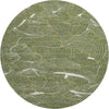 Piper Looms Mayfield Lines AMF1048 Olive Machine Washable Area Rug Round Main Image