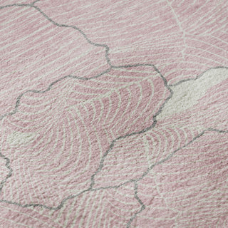 Piper Looms Mayfield Lines AMF1048 Pink Machine Washable Area Rug Swatch Image