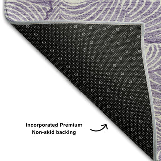 Piper Looms Mayfield Lines AMF1048 Purple Machine Washable Area Rug Backing Image