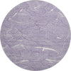 Piper Looms Mayfield Lines AMF1048 Purple Machine Washable Area Rug Round Main Image