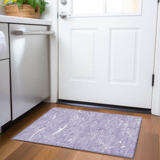 Piper Looms Mayfield Lines AMF1048 Purple Machine Washable Area Rug Scatter Lifestyle Image Feature