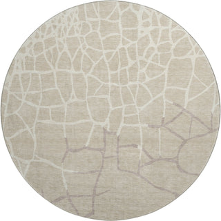 Piper Looms Mayfield Squares AMF1049 Beige Machine Washable Area Rug Round Main Image