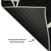 Piper Looms Mayfield Squares AMF1049 Black Machine Washable Area Rug Backing Image