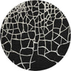 Piper Looms Mayfield Squares AMF1049 Black Machine Washable Area Rug Round Main Image