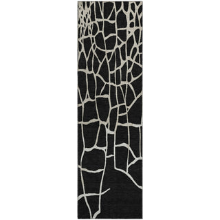 Piper Looms Mayfield Squares AMF1049 Black Machine Washable Area Rug Runner Main Image