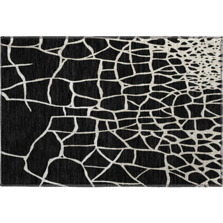Piper Looms Mayfield Squares AMF1049 Black Machine Washable Area Rug Scatter Main Image