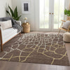 Piper Looms Mayfield Squares AMF1049 Brown Machine Washable Area Rug Lifestyle Image Feature